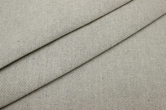Полульняной брезент цв.Светло-серый меланж, СОРТ2, ш.1.60м, хлопок-50%, лен-10%, п/э-40%, 370гр/м.кв