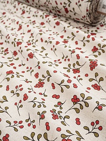 Полулен "Брусника" (на суровом), ш.1.5м, лен-30%, хлопок-70%, 147гр/м.кв