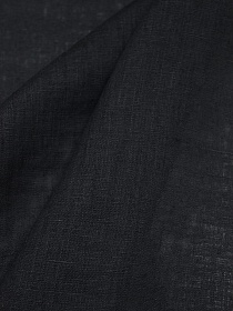 Лен сорочечный с эффектом мятости цв.Черный, ш.1.45м, лен-100%, 125гр/м.кв