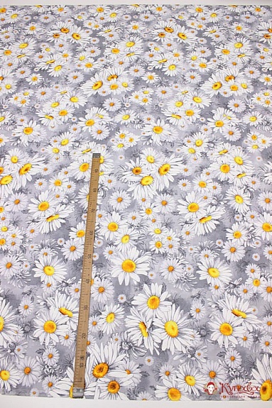 Перкаль "Ромашковое поле", ш.2.2м, хлопок-100%, 110гр/м.кв
