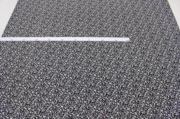 Штапель "Лёгкость" цв. черный, ш.1.44м, вискоза-100%, 110гр/м.кв