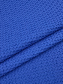 Вафельное премиум-полотно "Italy" цв.Васильковый, ш.1.5м, хлопок-100%, 240гр/м.кв