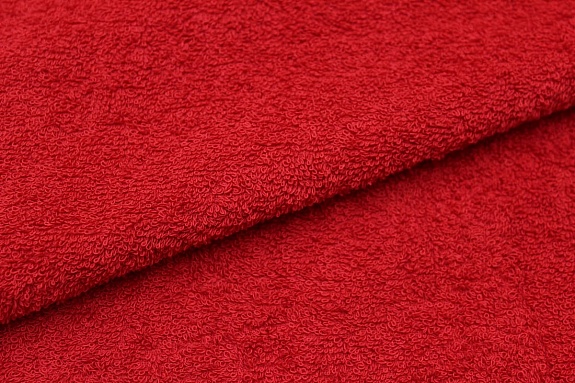 Махровая ткань цв.Красный, ш.1.5м, хлопок-100%, 350гр/м.кв 