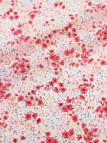 Штапель "Миранда" цв.коралловый/розовый, ш.1.44м, вискоза-100%, 90гр/м.кв