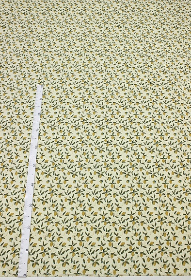 Сатин "Лимоны на веточках", ш.2.35м, хлопок-100%, 110гр/м.кв