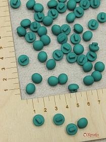 Пуговица "Грибок" пластмасса, цв.темный изумруд, 10мм