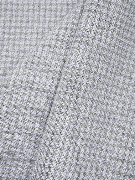 Лен костюмный с эф.мятости "Гусиная лапка" цв.св.голубой/серый, ш.1.45м, лен-100%, 350гр/м.кв