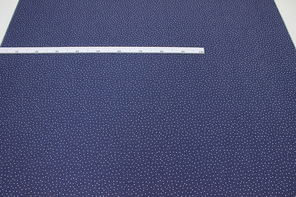 Джинсовая ткань "Россыпь гороха на чернильной джинсе", ш.1.45м, хл-85%, п/э-15%, 135гр/м.кв