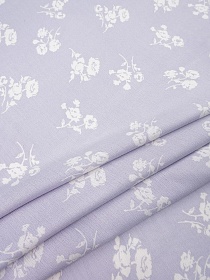 Креп-вискоза с эффектом жатости "Цветочная нотка" цв.св.серо-фиолетовая дымка, СОРТ2, ш.1.4м