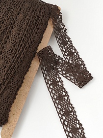 Кружево цв.горький шоколад, ш.40мм, хлопок-90%, п/э-10%, рис.192/10