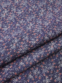 Хлопколен "Фрида" цв.чернильно-синий, ш.1.5м, лен-20%, хлопок-80%, 175гр/м.кв