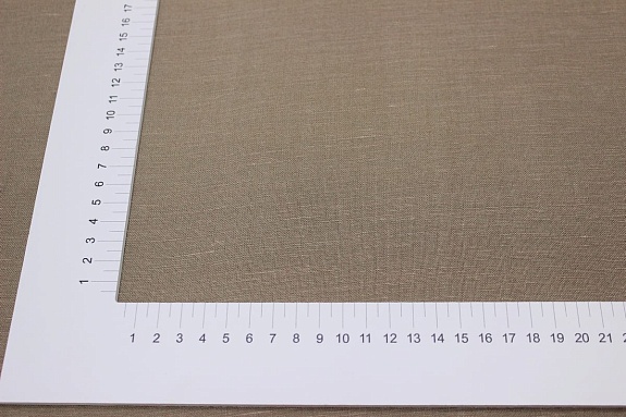 Лен с вискозой с эффектом мятости цв.Светло-кофейный с оливковым оттенком,  ш.1.45м