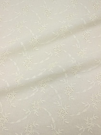 Шитье "Цветочный ритм" (фестоны с 2х сторон) цв.кремовый, СОРТ2, ш.1.35м, хл-100%, батист, 80гр/м.кв