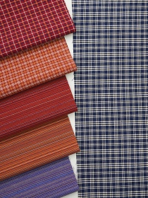 Набор тканей для рукоделия "Пестрядь этнографическая под домоткань №1", 45*30 см, 6 шт