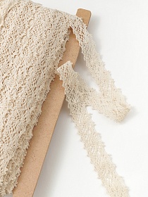 Кружево цв.суровый, ш.35мм, хлопок-100%, рис.199/3