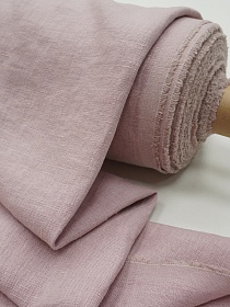 Лен костюмный с эффектом мятости цв.Св.розово-сиреневый, ш.1.45м, лен-100%, 250гр/м.кв