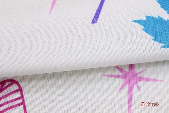 Бязь "Лесные нимфы-бабочки", (комп), ш.1.5м, хлопок-100%, 102гр/м.кв