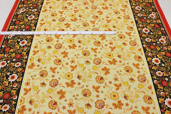 Вафельное полотно "Хохлома", ш.1.5м, хлопок-100%, 160гр/м.кв