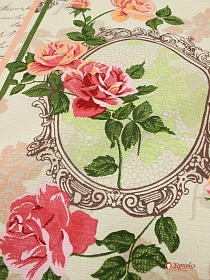 Вафельное полотно "Романтичный Париж", ш.1.5м, хлопок-100%, 150гр/м.кв, раппорт 63см