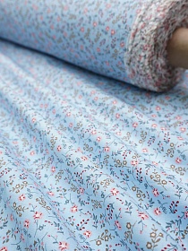 Импорт. хлопок "Рассвет" цв.пыльно-голубой, ш.1.5м, хлопок-100%, 100гр/м.кв