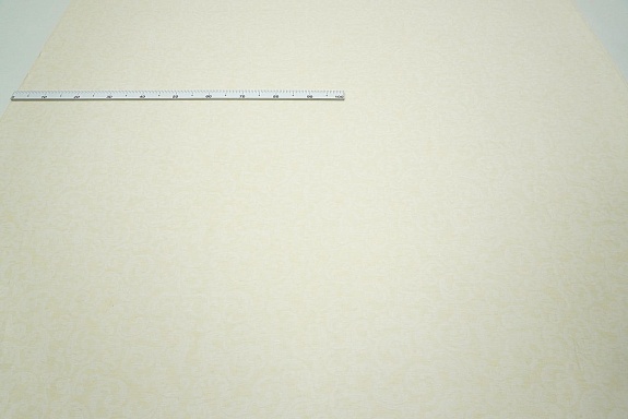 Полульняной жаккард "Морозный узор" цв.сливочный пломбир, ш.1.8м, лен-50%, хлопок-50%