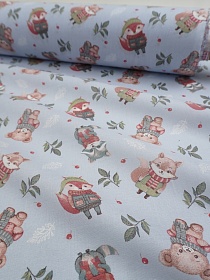 Ситец детский "Лесная прогулка", ш.0.95м, хлопок-100%, 90гр/м.кв