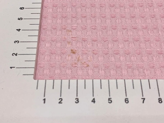 Вафельное полотно "Крупная клетка" цв.нежно-розовый,Сорт2, ш.1.5м, хлопок-100%, 200гр/м.кв
