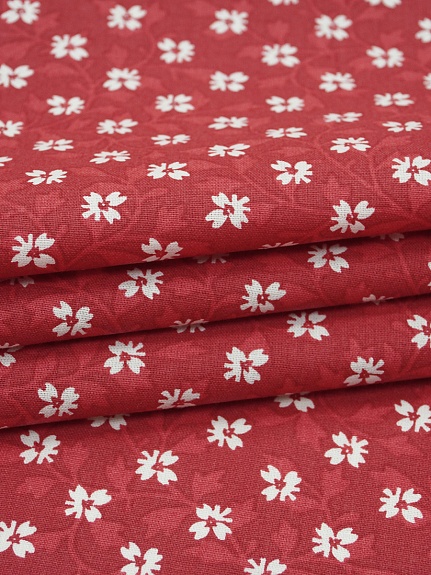 Перкаль "Зорица" цв.красный, ГОСТ, ш.1.5м, хлопок-100%, 125гр/м.кв