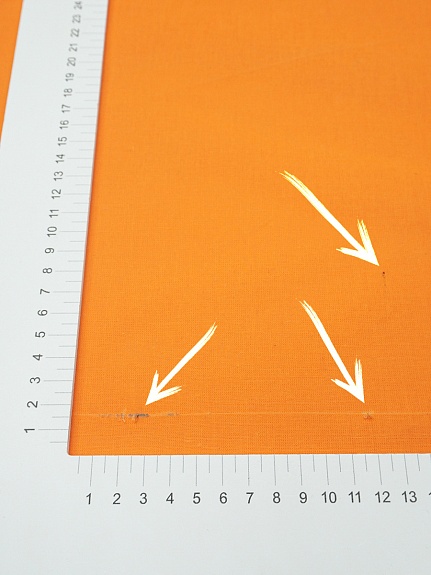 Бязь цв.Оранжевый, СОРТ2, ш.1.5м, хлопок-100%, 142гр/м.кв