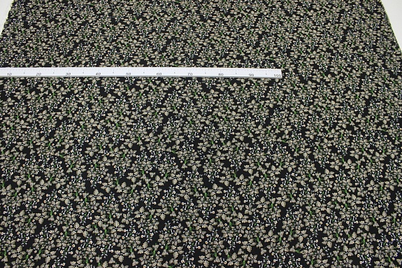 Штапель "Мироль" цв.черный, ш.1.45м, вискоза-100%, 100гр/м.кв