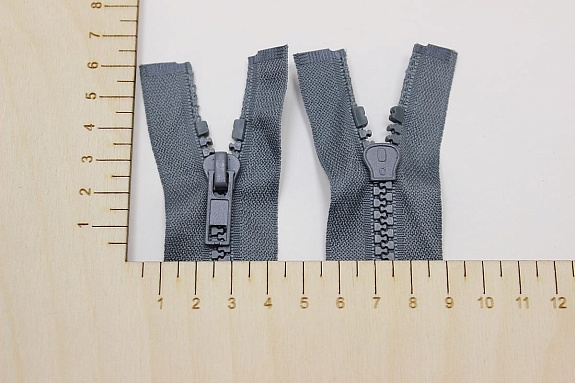 Молния тракторная №5 цв.серый лазурный, 55см