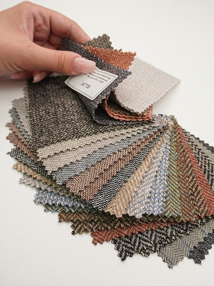 Комплект образцов "Шерсть костюмная, рис."Ёлочка"