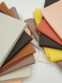 Комплект лоскута 1кг Хлопок однотонный (желто-бежево-коричневая гамма)