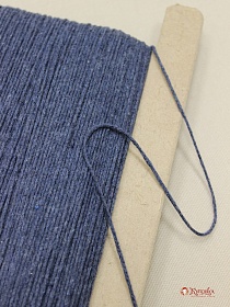 Шнур цв.темный джинс-2, ш.2мм, хлопок-100%