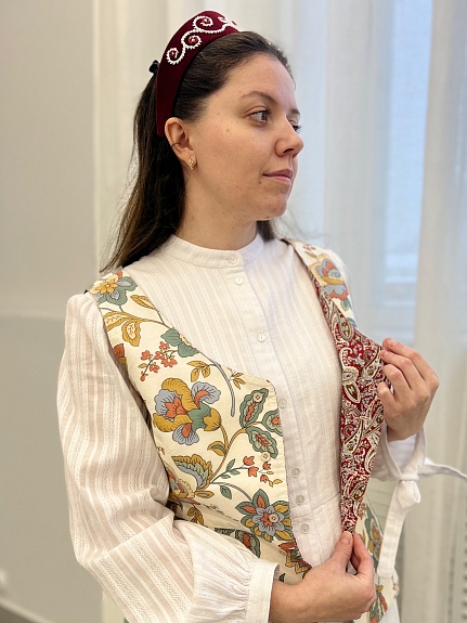 Двухсторонняя жилетка из хлопка