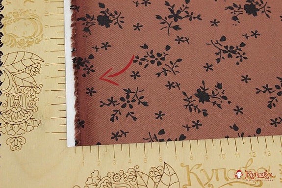 Плательный хлопок "Патриция"цв.розово-каштановый, ш.1.42м, хлопок-100%, 115гр/м.кв