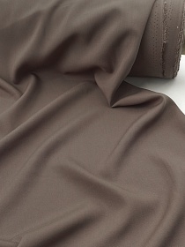 Штапель цв.Темный кофейно-серый с оливковым оттенком, ш.1.45м, вискоза-100%, 110гр/м.кв