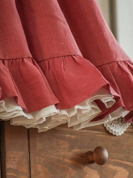 Винтажное платье из льна костюмного