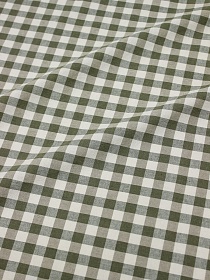Вареный (стираный) хлопок "Клетка (1.0*0.9см)" цв.св.зеленый хаки/шампань, ш.2.53м, хл-100%