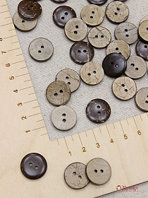 Пуговица кокос, 18мм, 2 отверстия