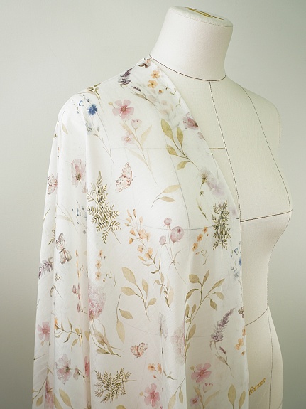 Вискозный шифон (Digital) "Ласковый взор", СОРТ2,  ш.1.5м, вискоза-75%, нейлон-25%, 50гр/м.кв