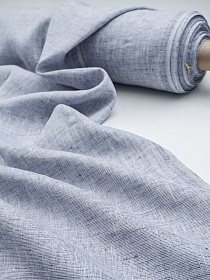 Лен пестротканый с умягчением цв.Сине-фиолетовый меланж, СОРТ2, ш.1.5м, лен-100%, 165гр/м.кв