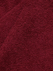 Мерный лоскут(ткань в отрезах) - Махровая ткань цв.Бордово-красный, ш.1.5м, хлопок-100%