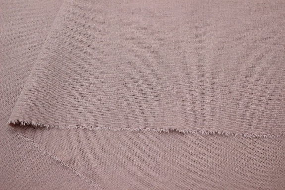 Полулен постельный с эффектом мятости цв.Лилово-кофейная дымка меланж, ш.2.15м, лен-30%, хлопок-70%