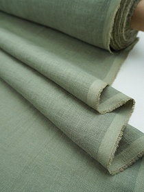 Лен сорочечный с эффектом мятости цв.Сухая трава, ш.1.45м, лен-100%, 125гр/м.кв