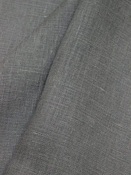 Лен костюмный цв.Брезентово-серый, СОРТ2, ш.1.5м, лен-100%, 185гр/м.кв