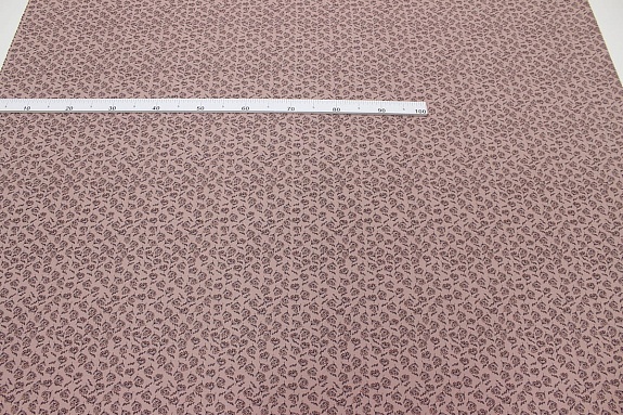 Теплый хлопок "Душистые соцветия" цв.винтажный бежево-розовый, ш.1.48м, хлопок-100%, 160гр/м.кв