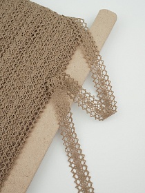 Кружево цв.песочно-коричневый, ш.19мм, хлопок-90%, п/э-10%, рис.047/9