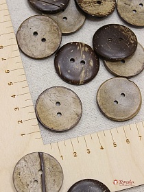 Пуговица кокос, 35мм, 2 отверстия