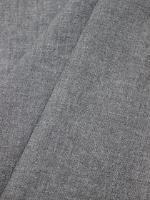 Мерный лоскут Вареный (стираный) хлопок цв.Темно-серый меланж, ш.2.5м, хлопок-100%, 125гр/м.кв